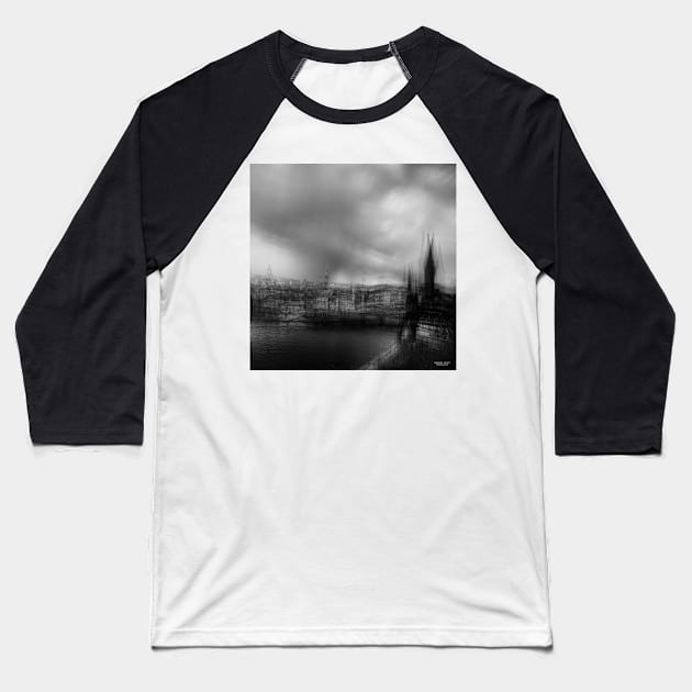 Black View Stockholm Baseball T-Shirt by MikaelJenei